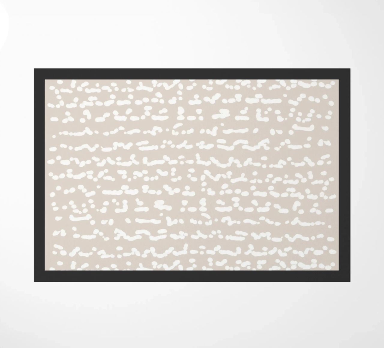 Scribbled Fuzzy Shapes | Neutral Abstract Minimalism Fußmatte von sabidussi