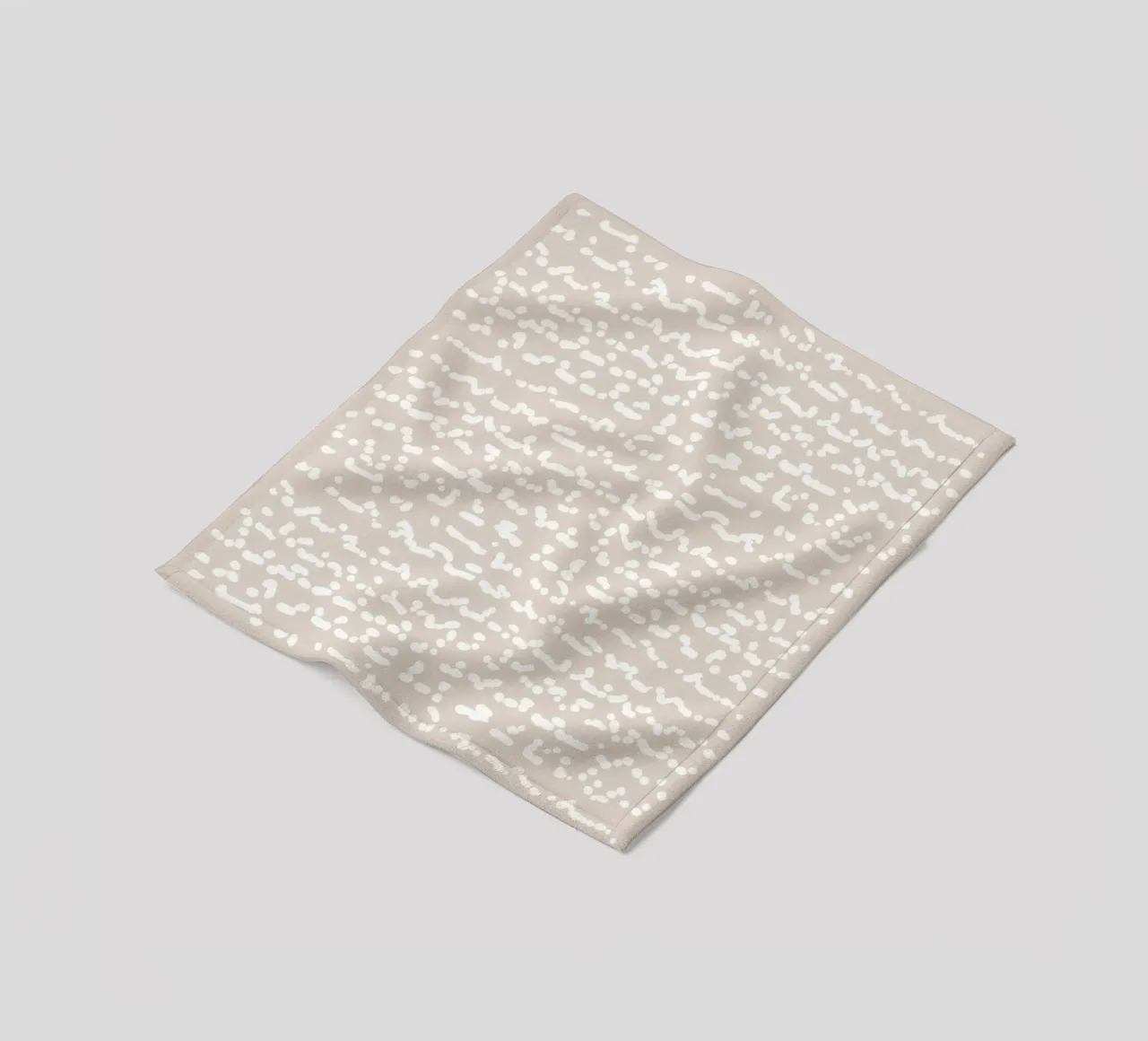 Scribbled Fuzzy Shapes | Neutral Abstract Minimalism Fleecedecke von sabidussi