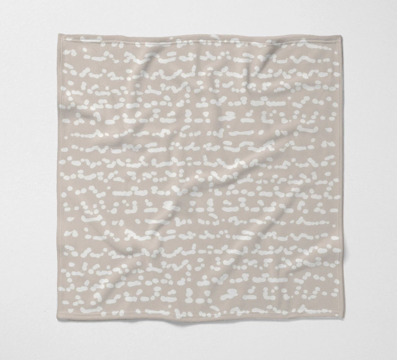 Scribbled Fuzzy Shapes | Neutral Abstract Minimalism Fleecedecke von sabidussi