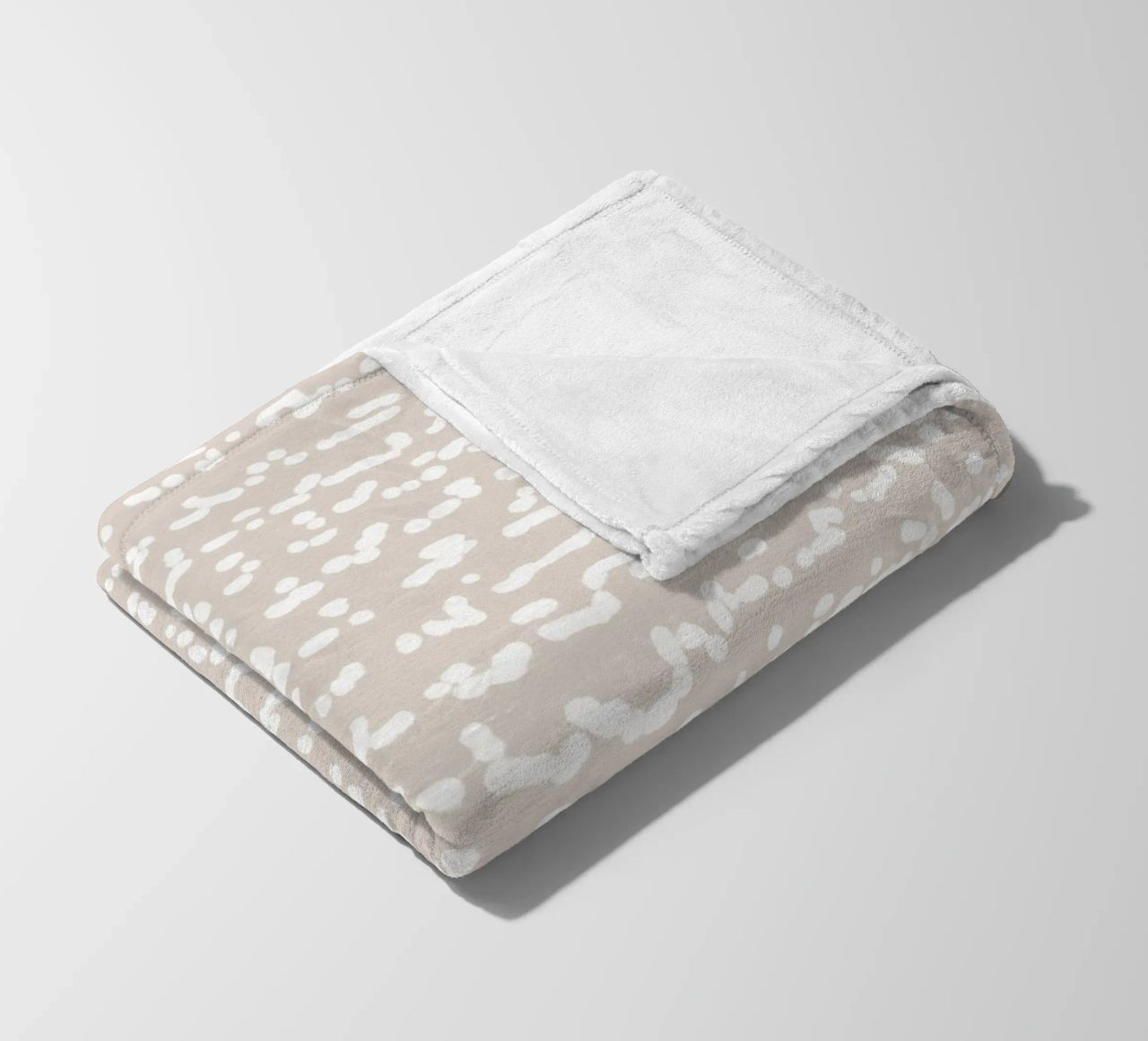 Scribbled Fuzzy Shapes | Neutral Abstract Minimalism Fleecedecke von sabidussi