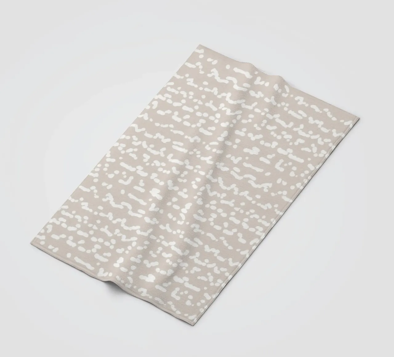 Scribbled Fuzzy Shapes | Neutral Abstract Minimalism Fleecedecke von sabidussi