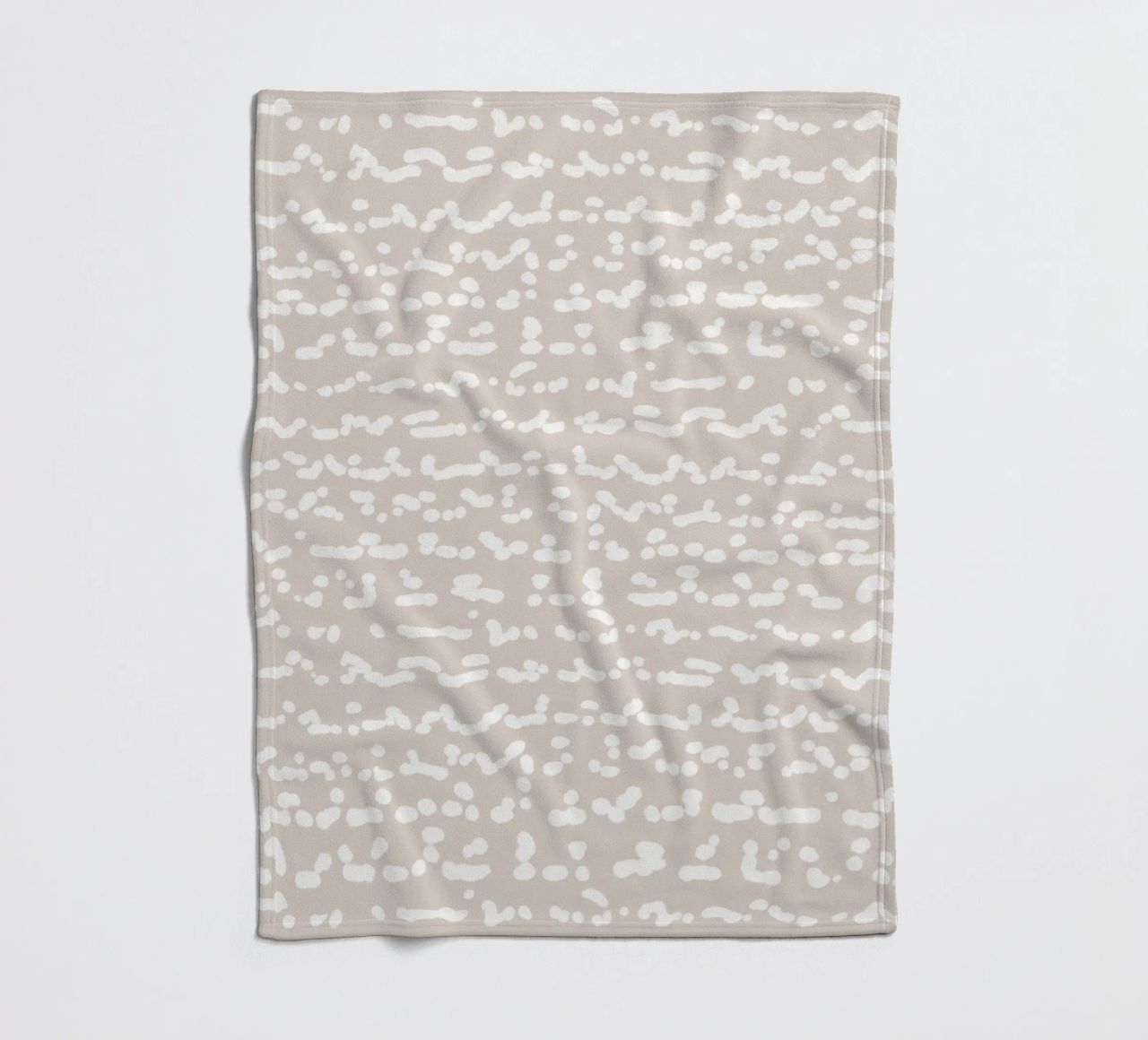 Scribbled Fuzzy Shapes | Neutral Abstract Minimalism Fleecedecke von sabidussi