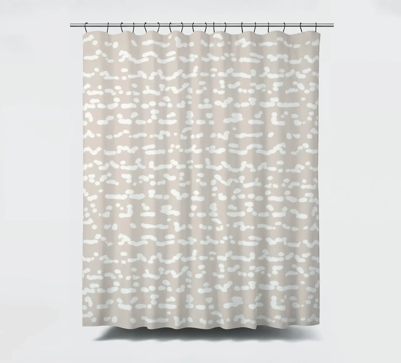 Scribbled Fuzzy Shapes | Neutral Abstract Minimalism Duschvorhang von sabidussi