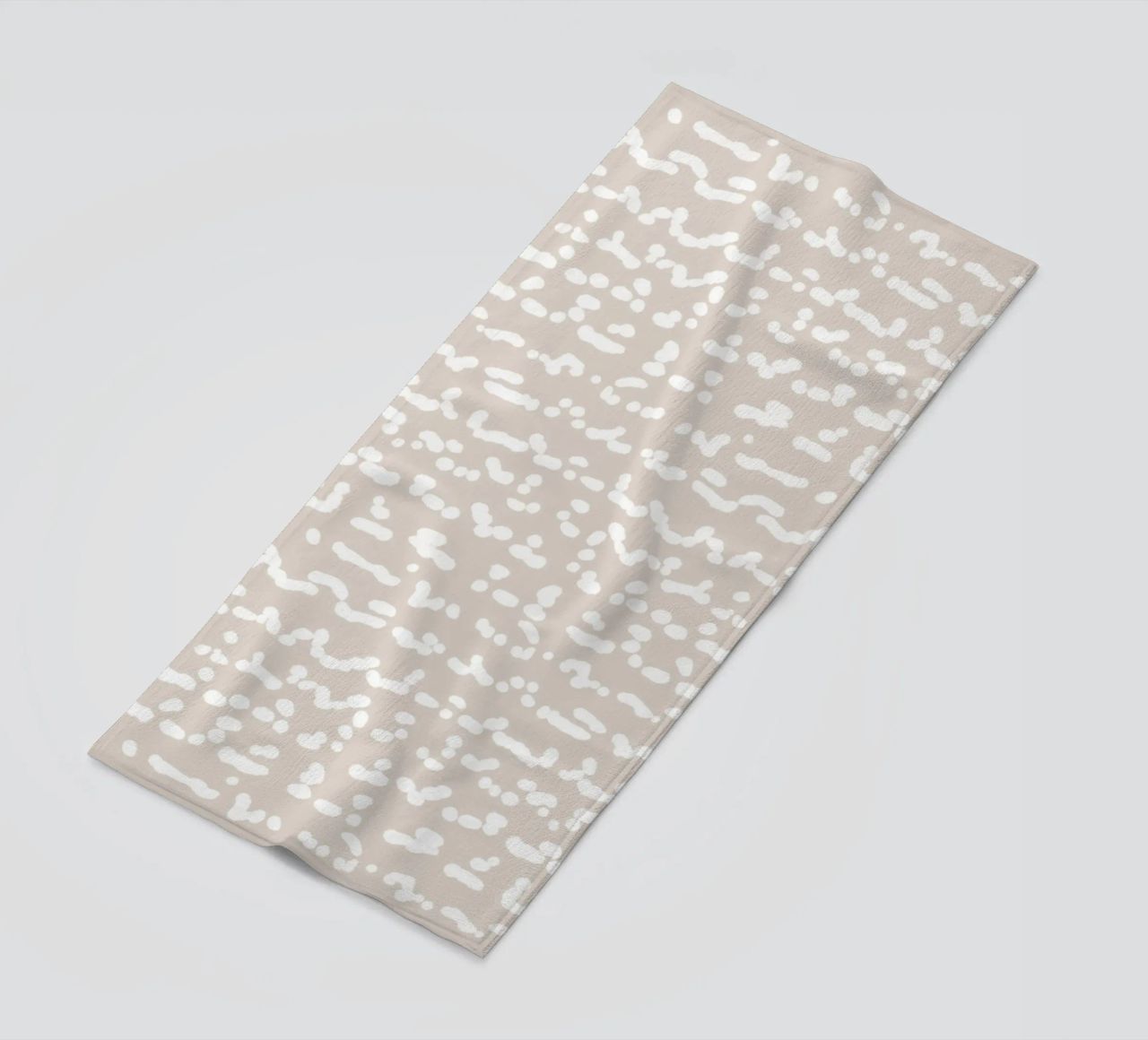 Scribbled Fuzzy Shapes | Neutral Abstract Minimalism Strandtuch von sabidussi