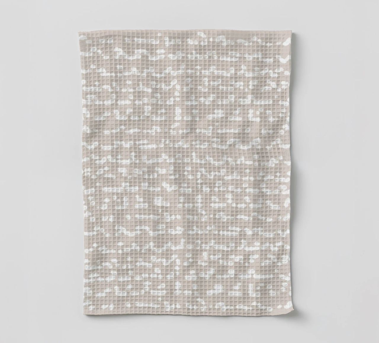 Scribbled Fuzzy Shapes | Neutral Abstract Minimalism Geschirrtuch von sabidussi