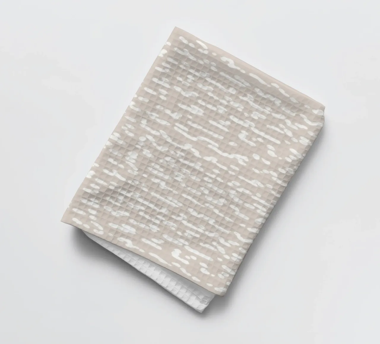 Scribbled Fuzzy Shapes | Neutral Abstract Minimalism Geschirrtuch von sabidussi