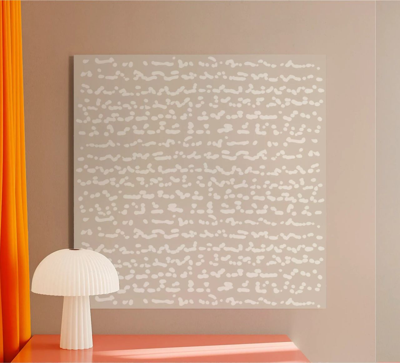 Scribbled Fuzzy Shapes | Neutral Abstract Minimalism Acryl-Glas von sabidussi