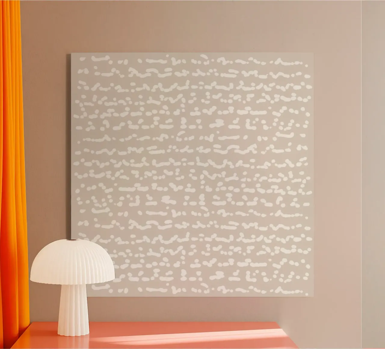 Scribbled Fuzzy Shapes | Neutral Abstract Minimalism plexiglas de sabidussi