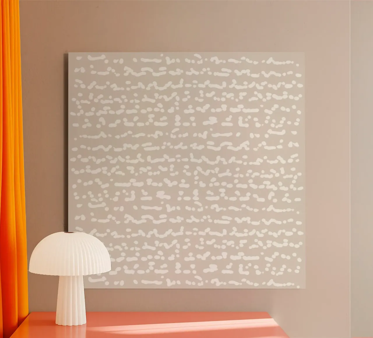 Scribbled Fuzzy Shapes | Neutral Abstract Minimalism Alu-Dibond von sabidussi