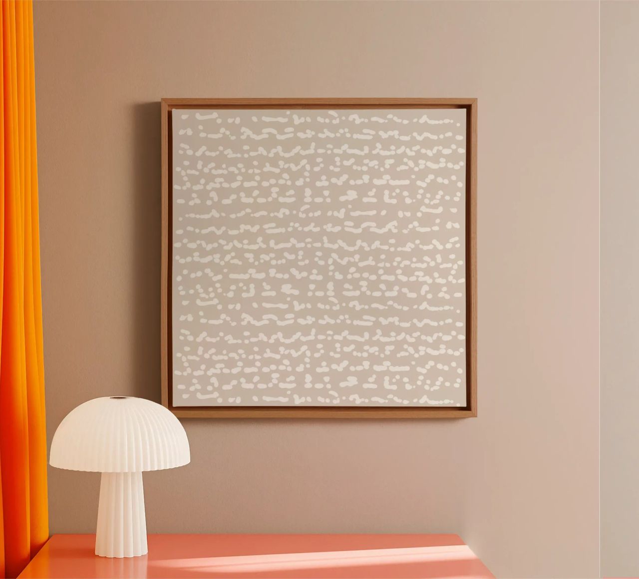 Scribbled Fuzzy Shapes | Neutral Abstract Minimalism Leinwand von sabidussi