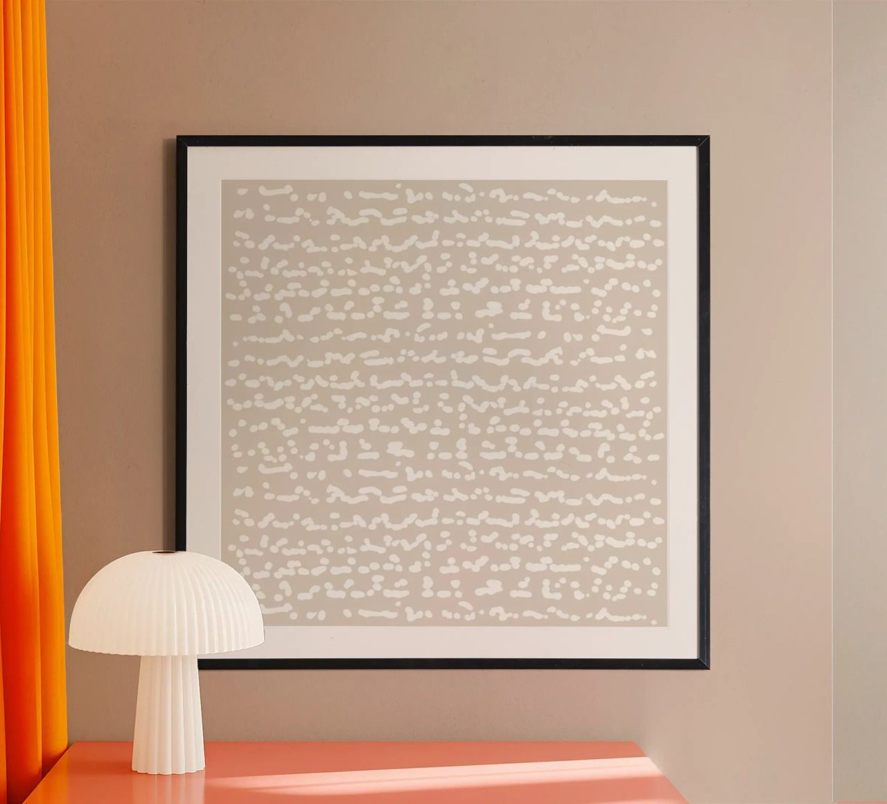Scribbled Fuzzy Shapes | Neutral Abstract Minimalism Poster von sabidussi