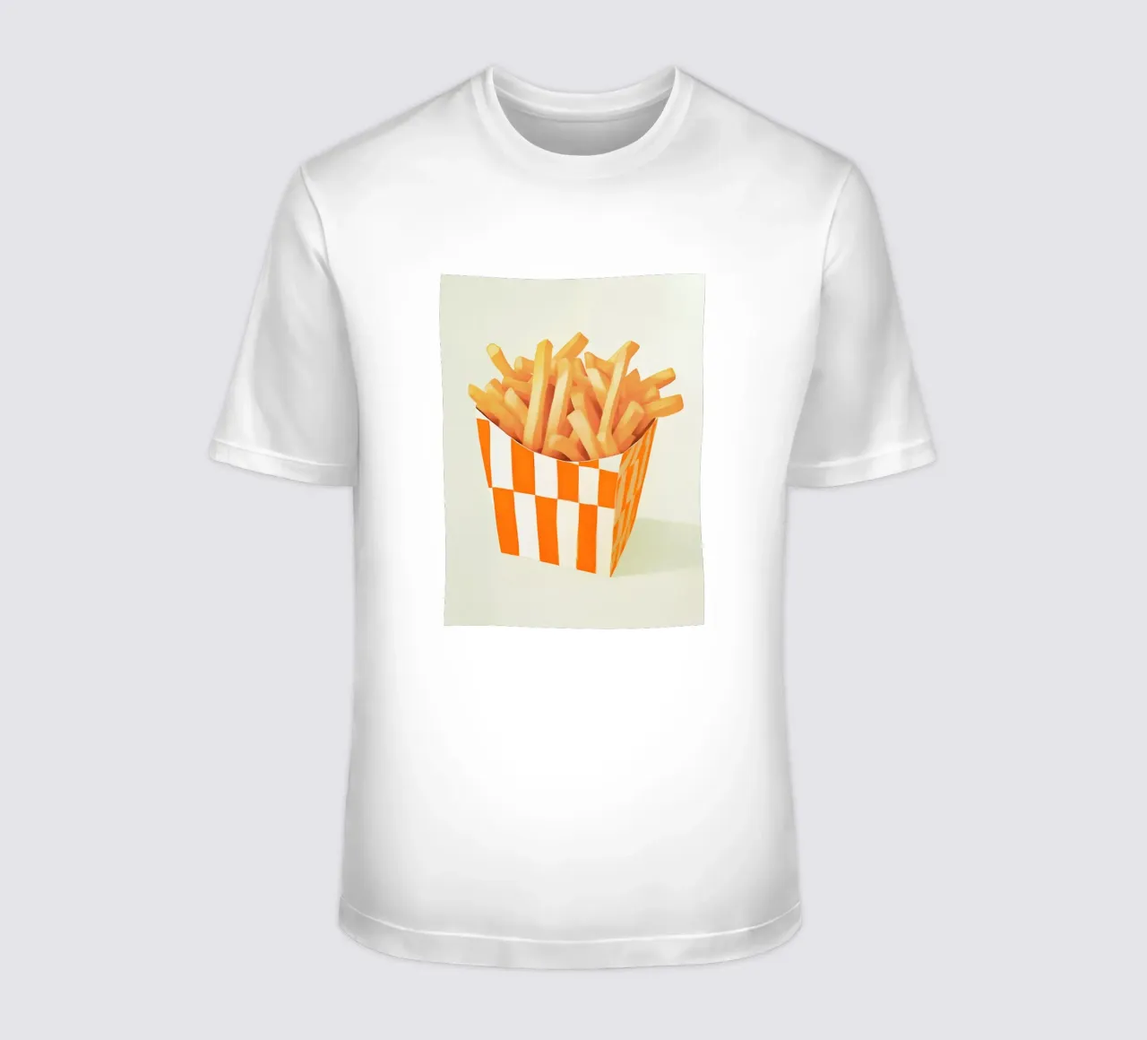 Patatine croccanti in un contenitore di carrube t-shirt da Carinaprint