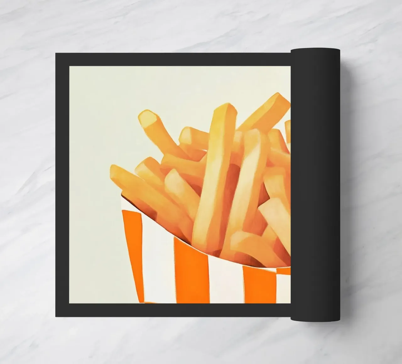 Patatine croccanti in un contenitore di carrube zerbino da Carinaprint