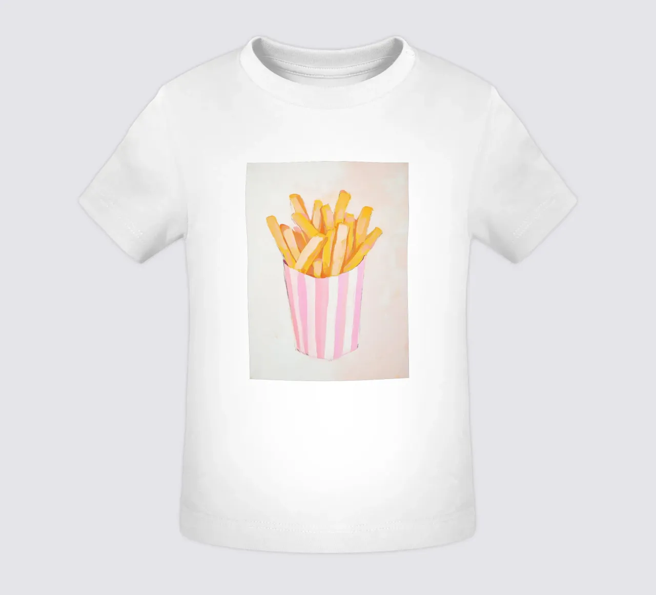 Patate fritte con rosa Charme maglietta neonato da Carinaprint