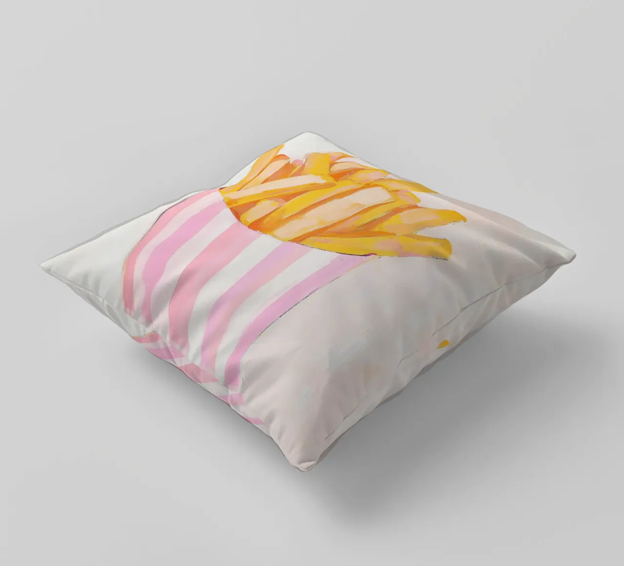 Patate fritte con rosa Charme cuscino da Carinaprint