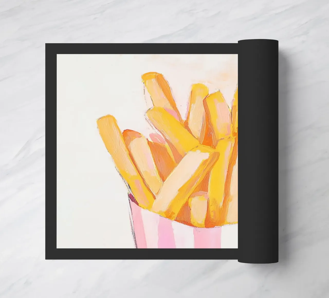Patate fritte con rosa Charme zerbino da Carinaprint