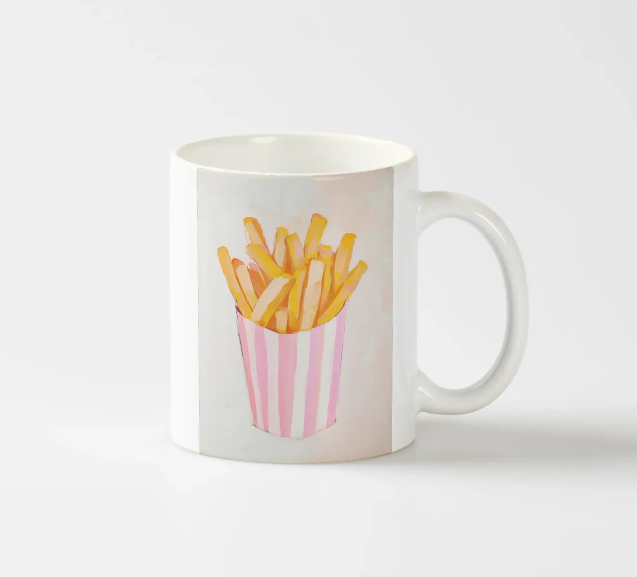 Patate fritte con rosa Charme tazza in ceramica da Carinaprint