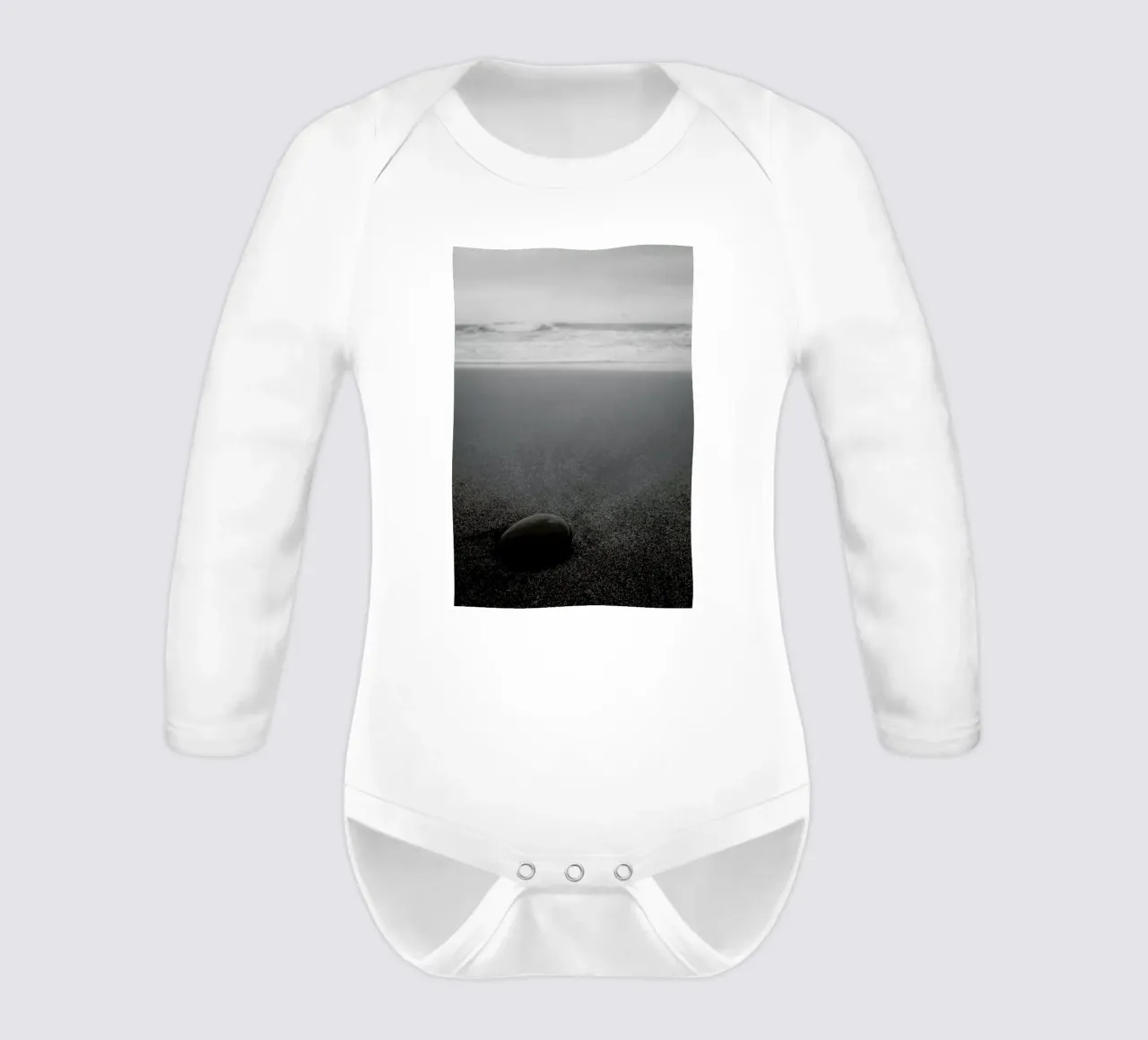On the Horizon long-sleeve baby romper by Victoria Frost