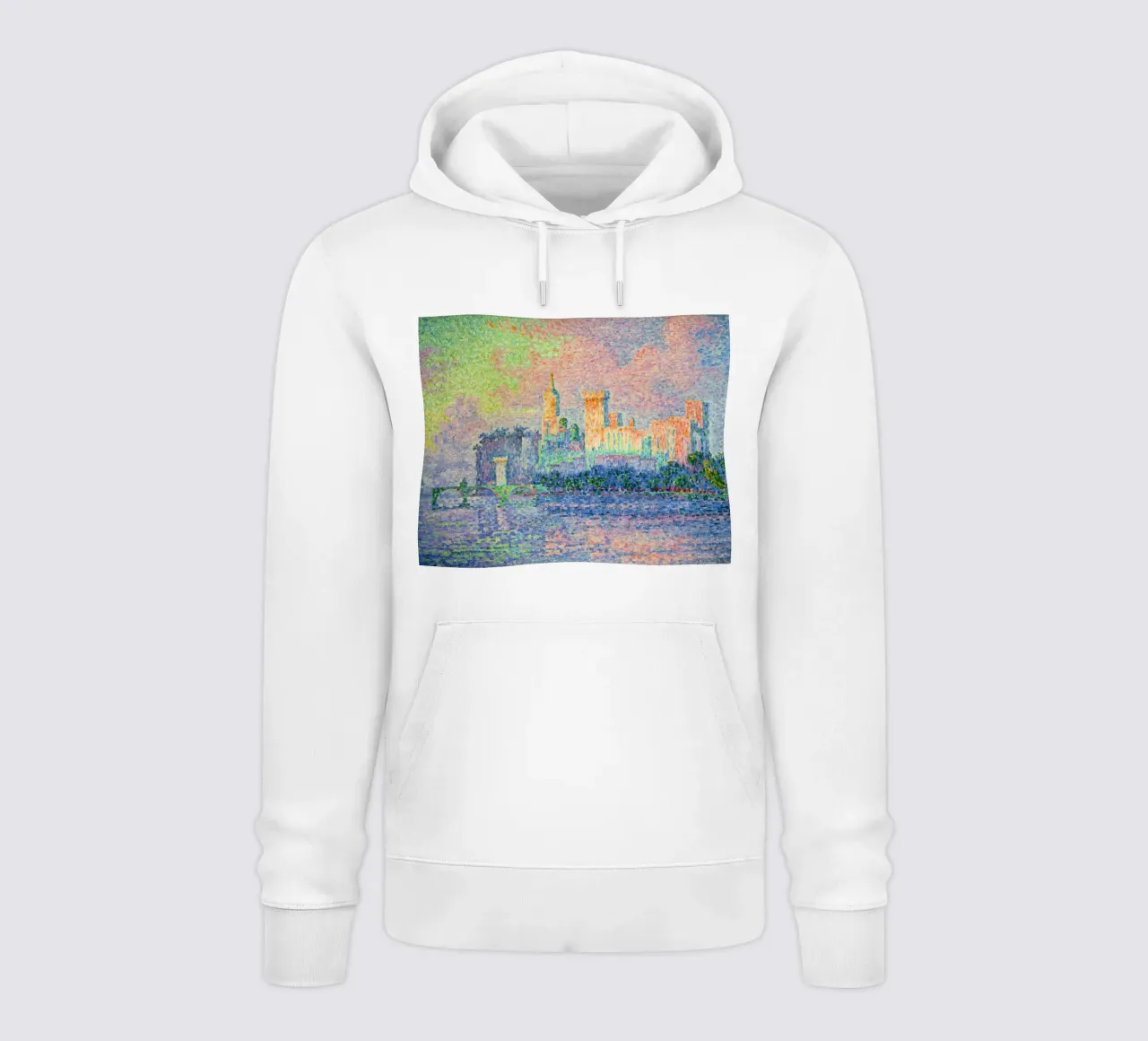 Paul Signac - Palazzo dei Papi Avignone felpa con cappuccio da Timeless Artworks