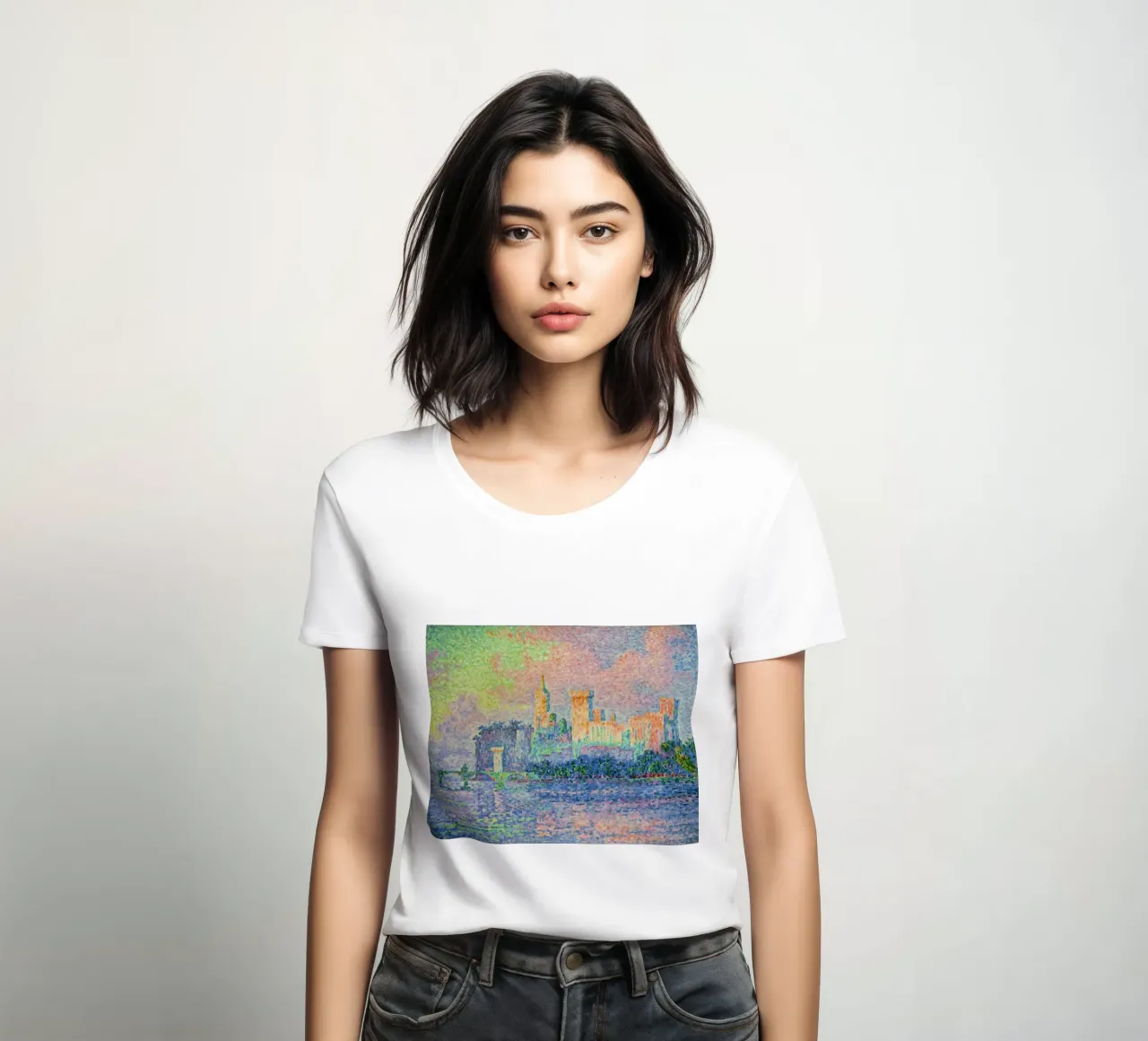 Paul Signac - Palazzo dei Papi Avignone t-shirt da donna da Timeless Artworks