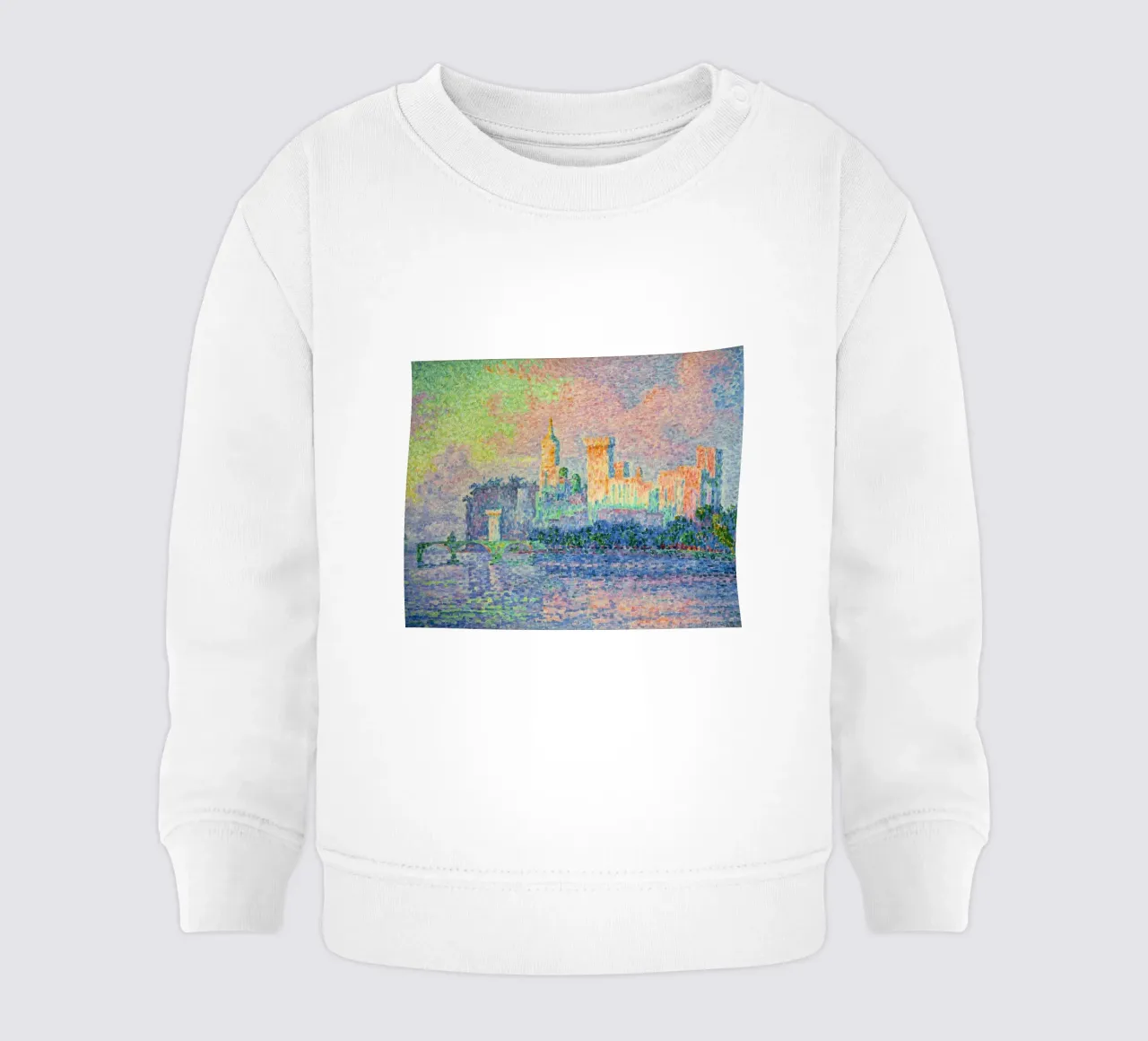 Paul Signac - Palazzo dei Papi Avignone felpa neonato da Timeless Artworks