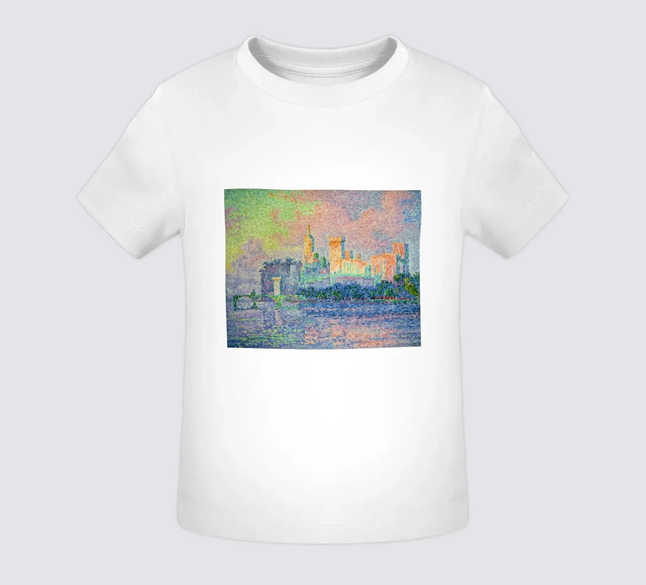 Paul Signac - Palazzo dei Papi Avignone maglietta neonato da Timeless Artworks