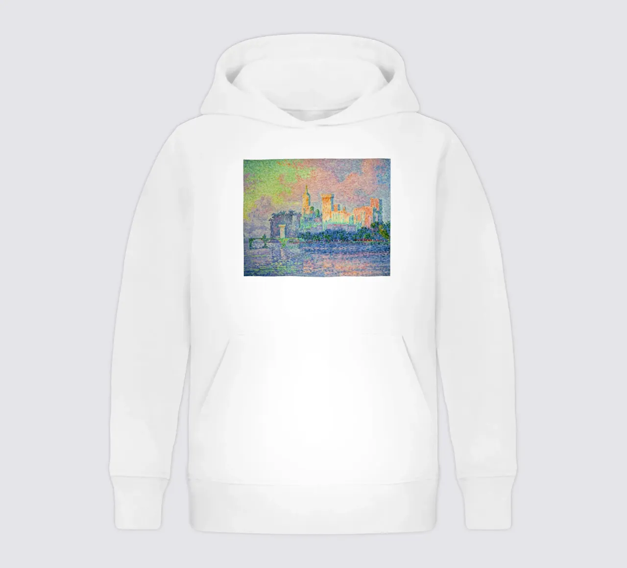 Paul Signac - Palazzo dei Papi Avignone felpa bambino con cappuccio da Timeless Artworks