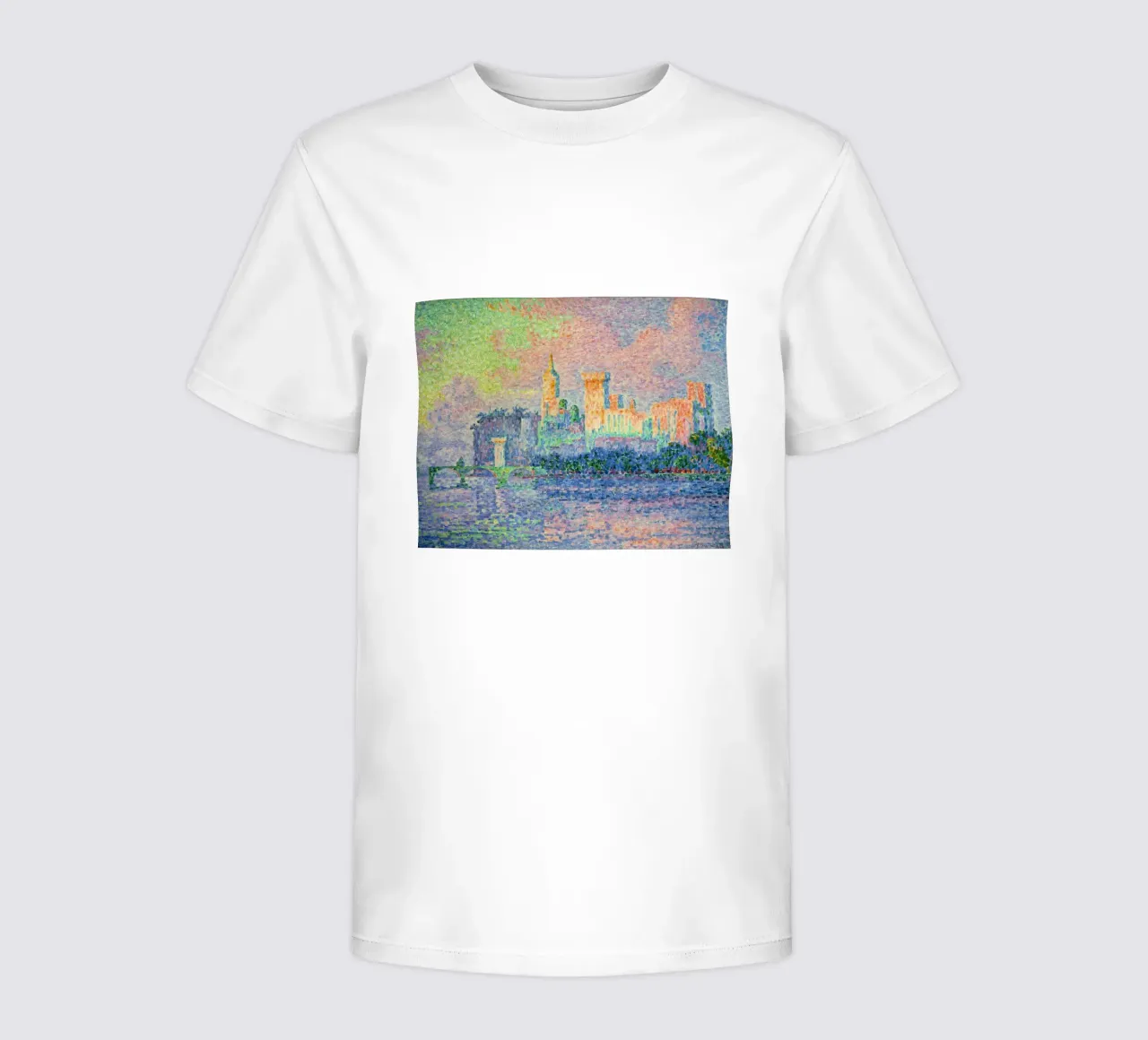 Paul Signac - Palazzo dei Papi Avignone t-shirt bambini da Timeless Artworks