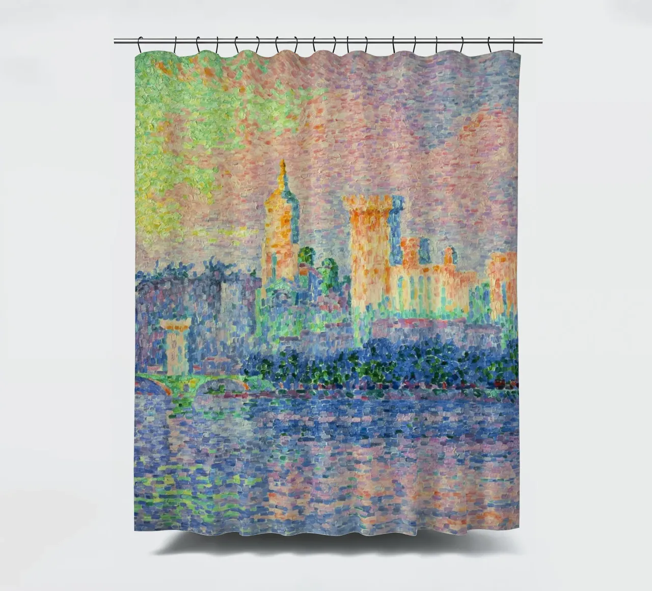 Paul Signac - Palazzo dei Papi Avignone tenda da doccia da Timeless Artworks