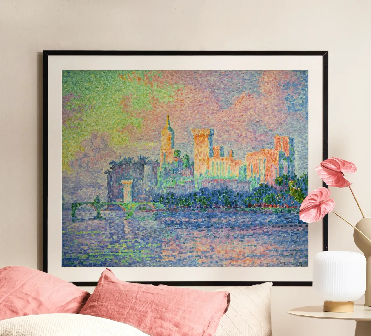 Paul Signac - Palazzo dei Papi Avignone carta hahnemühle da Timeless Artworks