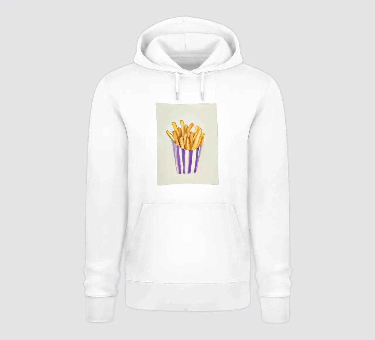 Patatine fritte con lila Charme felpa con cappuccio da Carinaprint