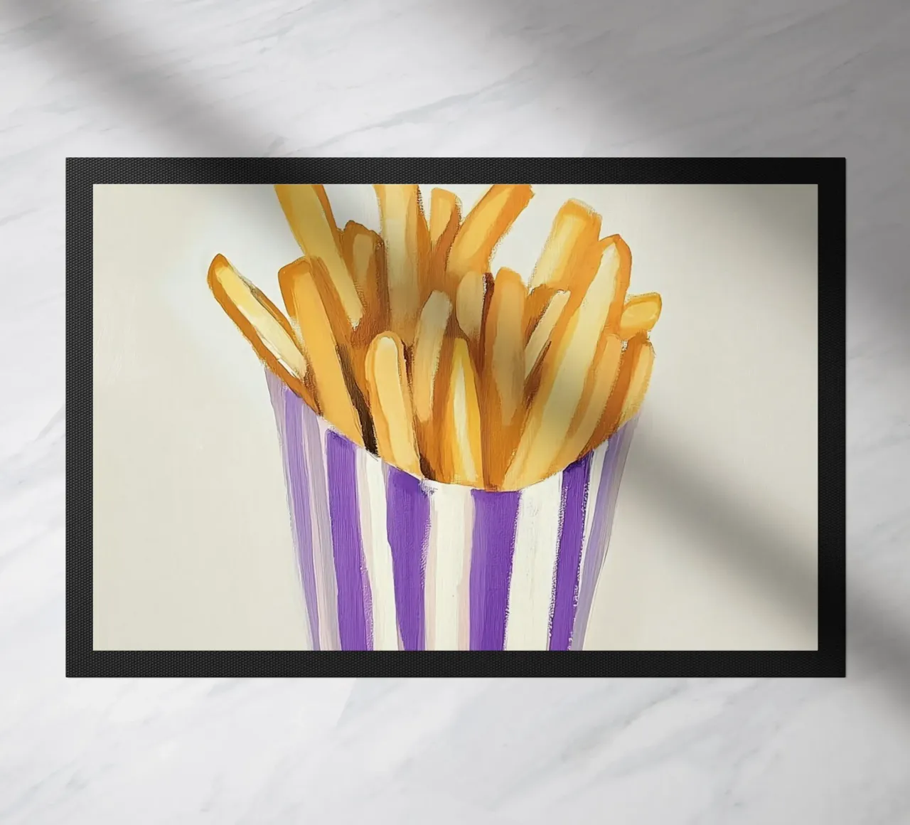 Patatine fritte con lila Charme zerbino da Carinaprint