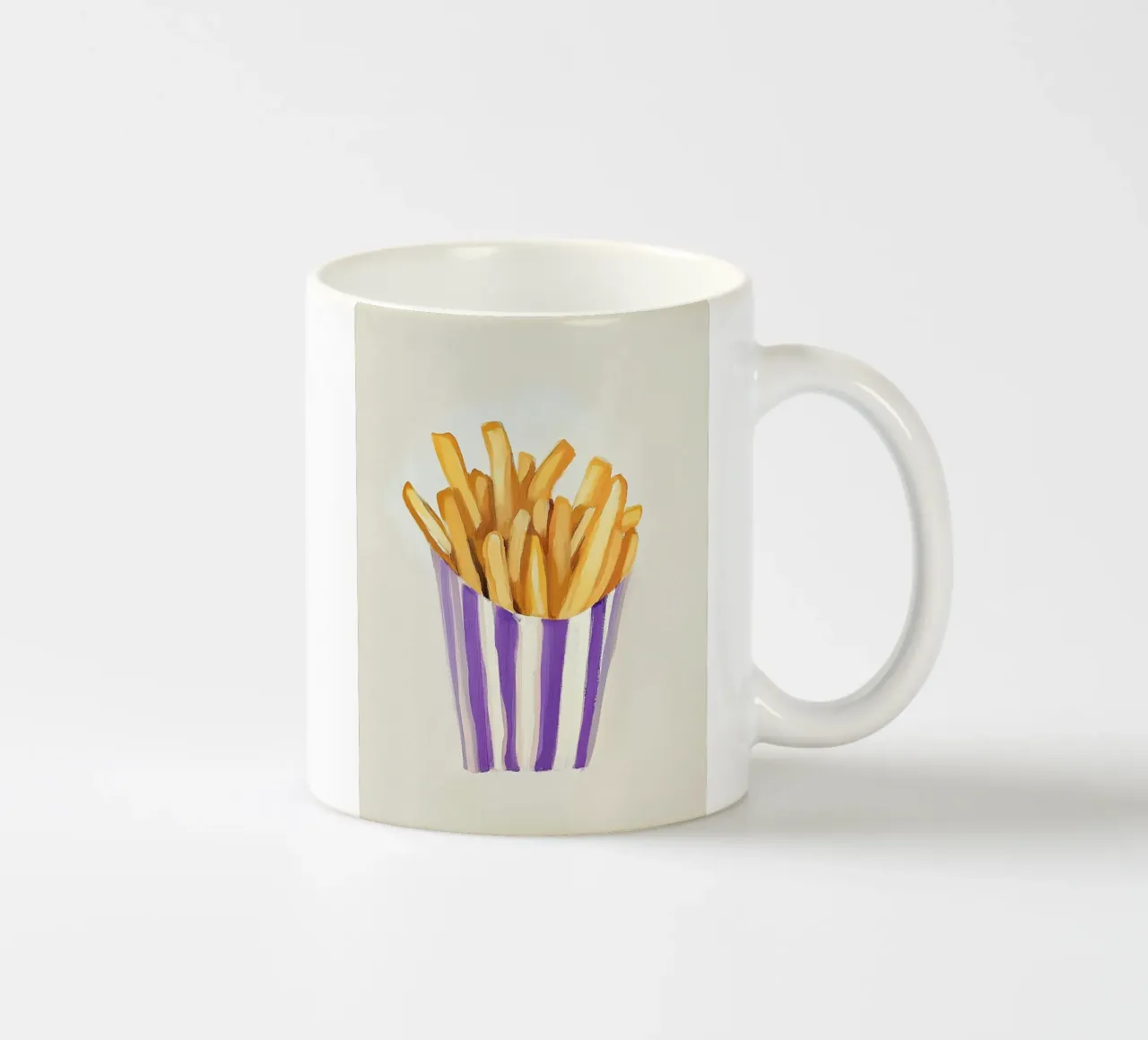 Patatine fritte con lila Charme tazza in ceramica da Carinaprint