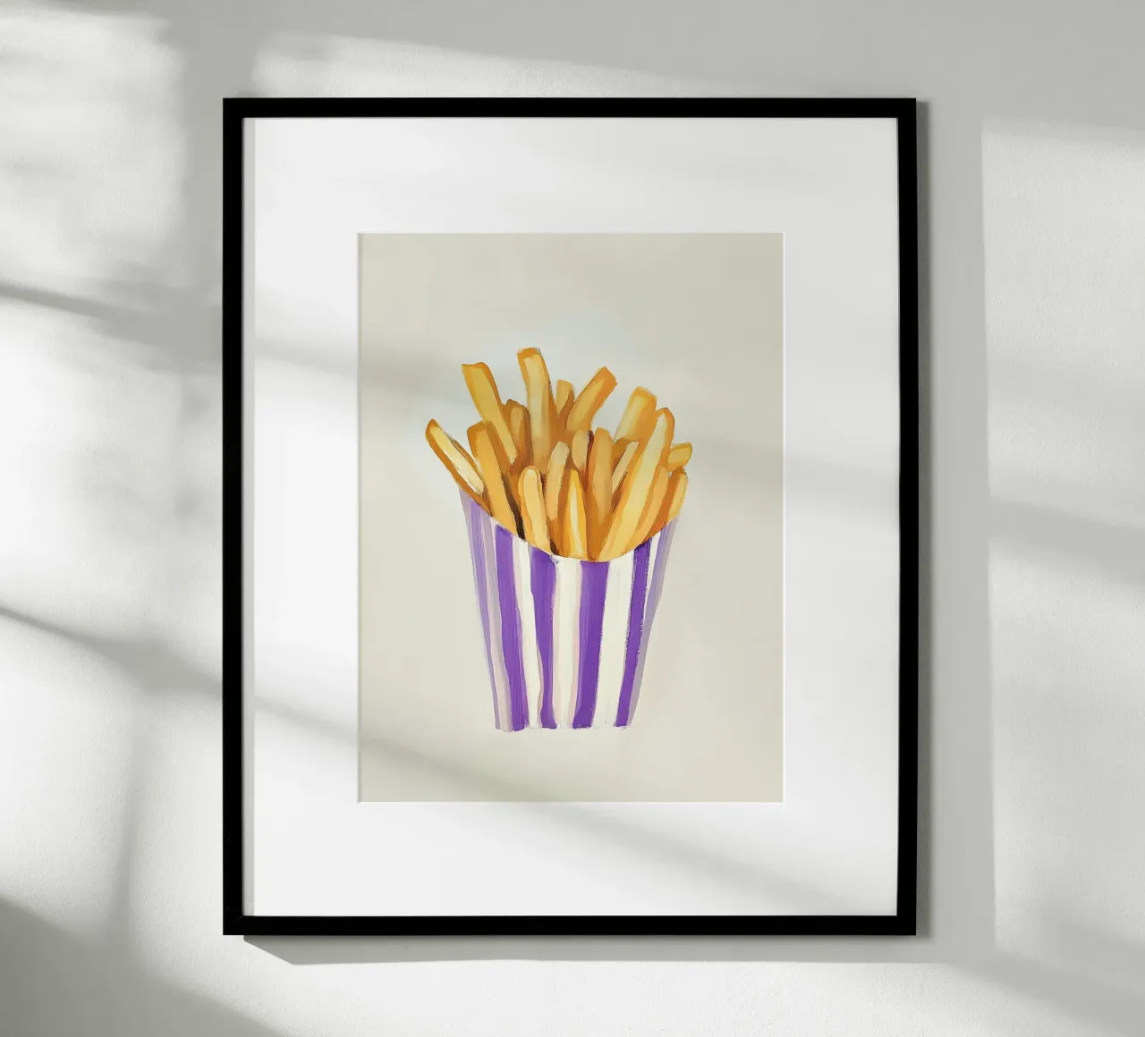 Patatine fritte con lila Charme poster da Carinaprint