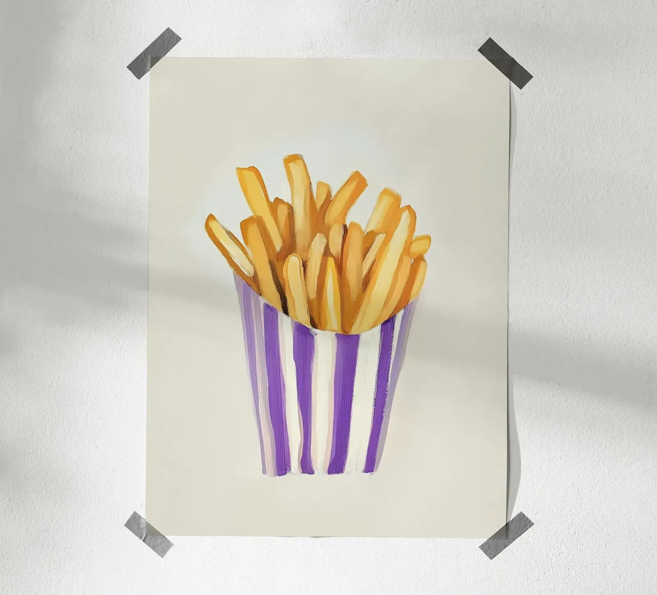 Patatine fritte con lila Charme poster da Carinaprint
