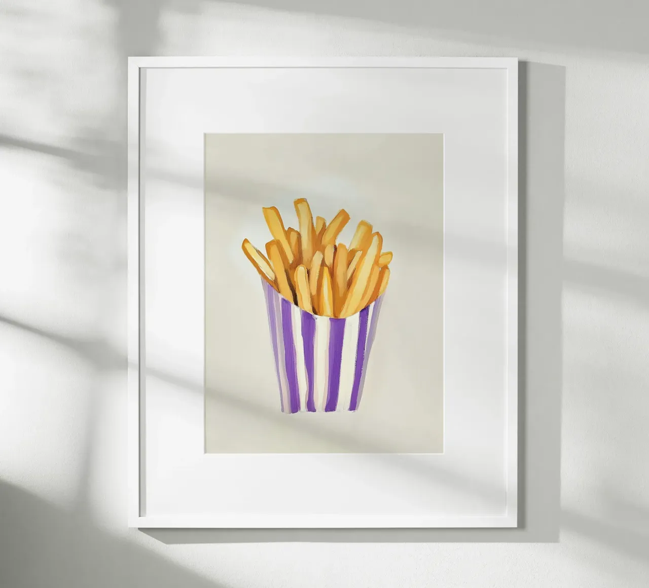 Patatine fritte con lila Charme poster da Carinaprint
