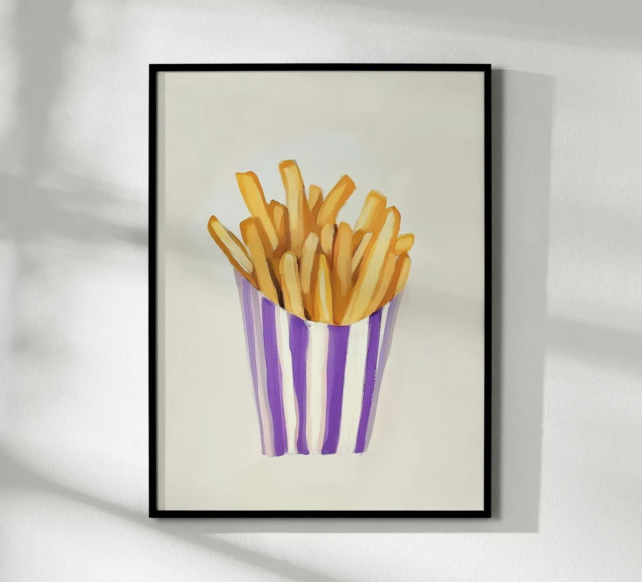 Patatine fritte con lila Charme poster da Carinaprint