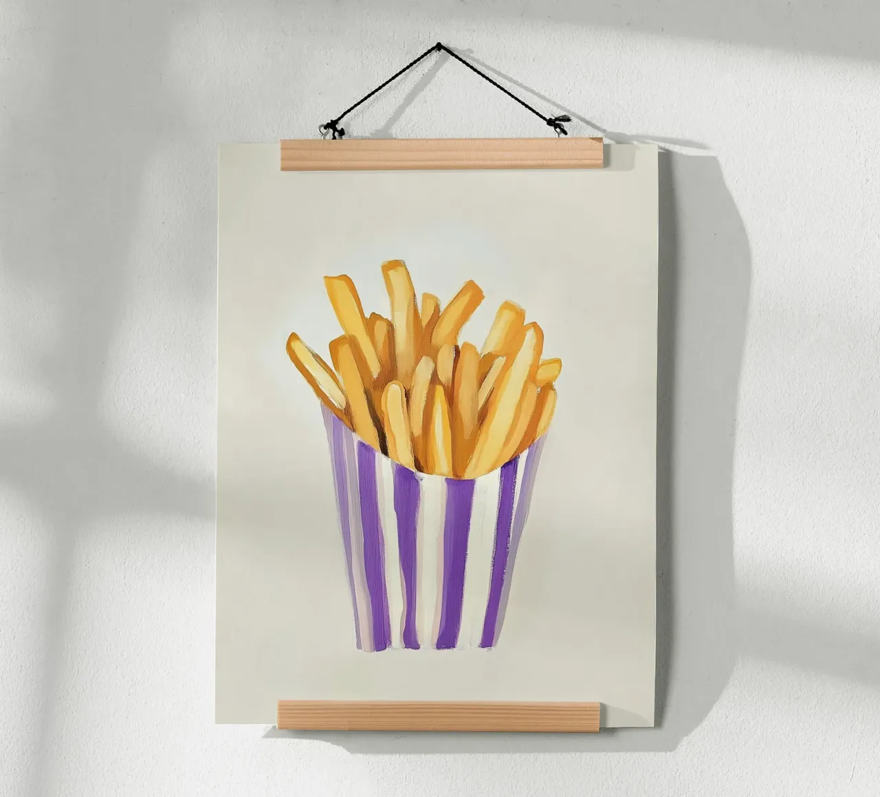Patatine fritte con lila Charme poster da Carinaprint