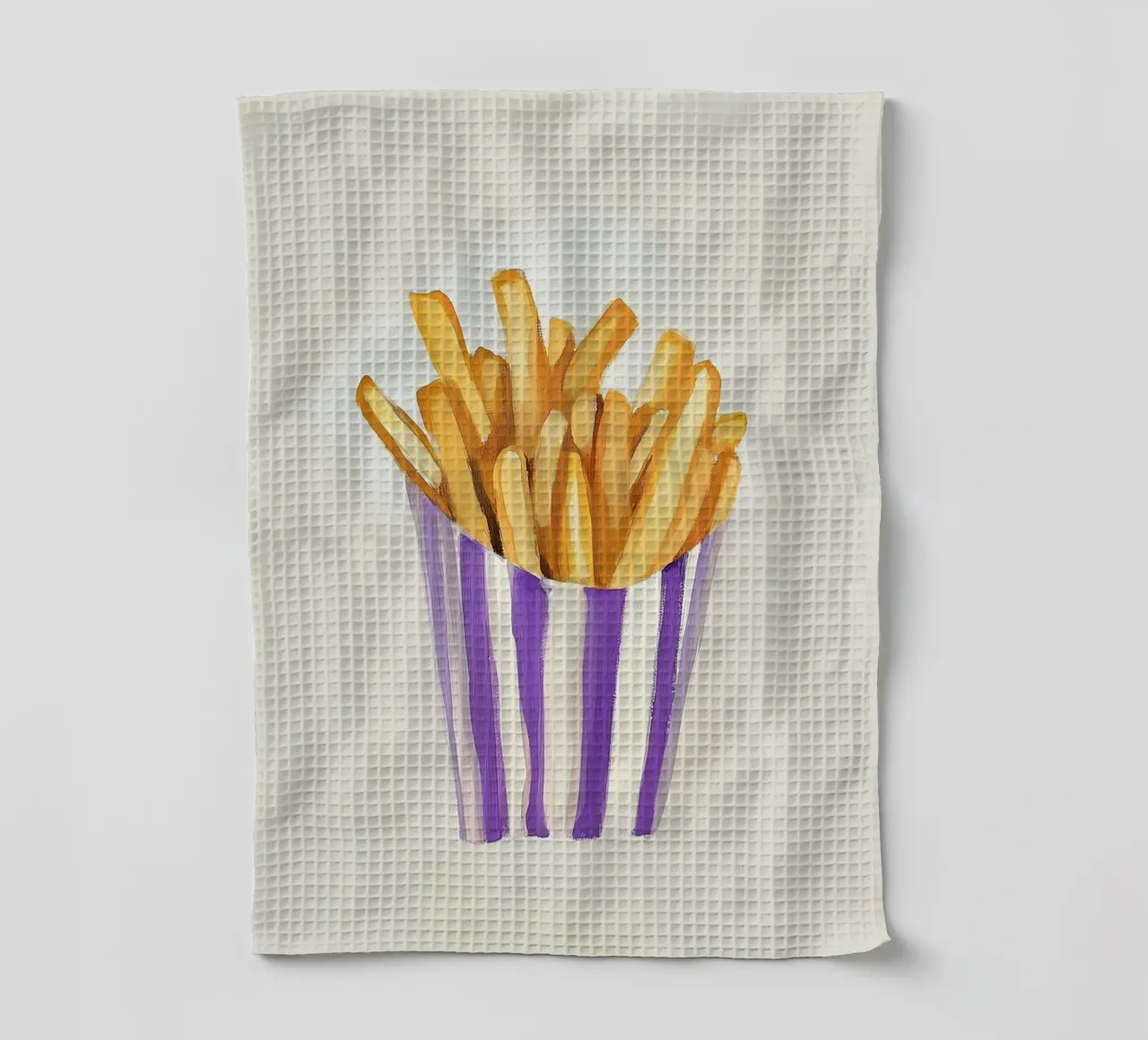 Frites avec lila Charme torchon de Carinaprint