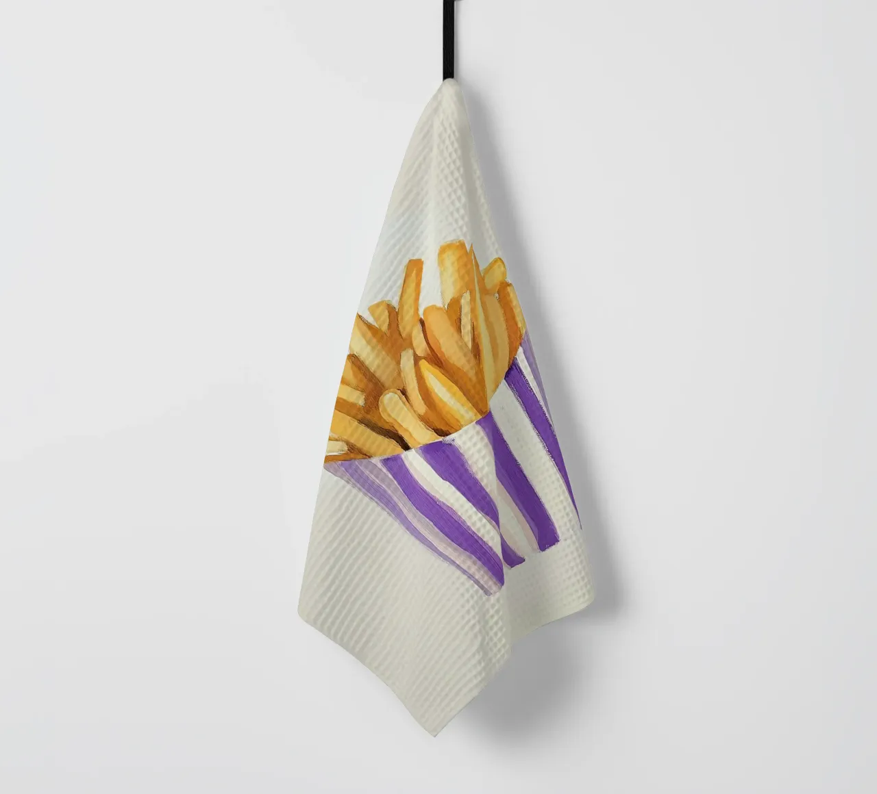 Frites avec lila Charme torchon de Carinaprint