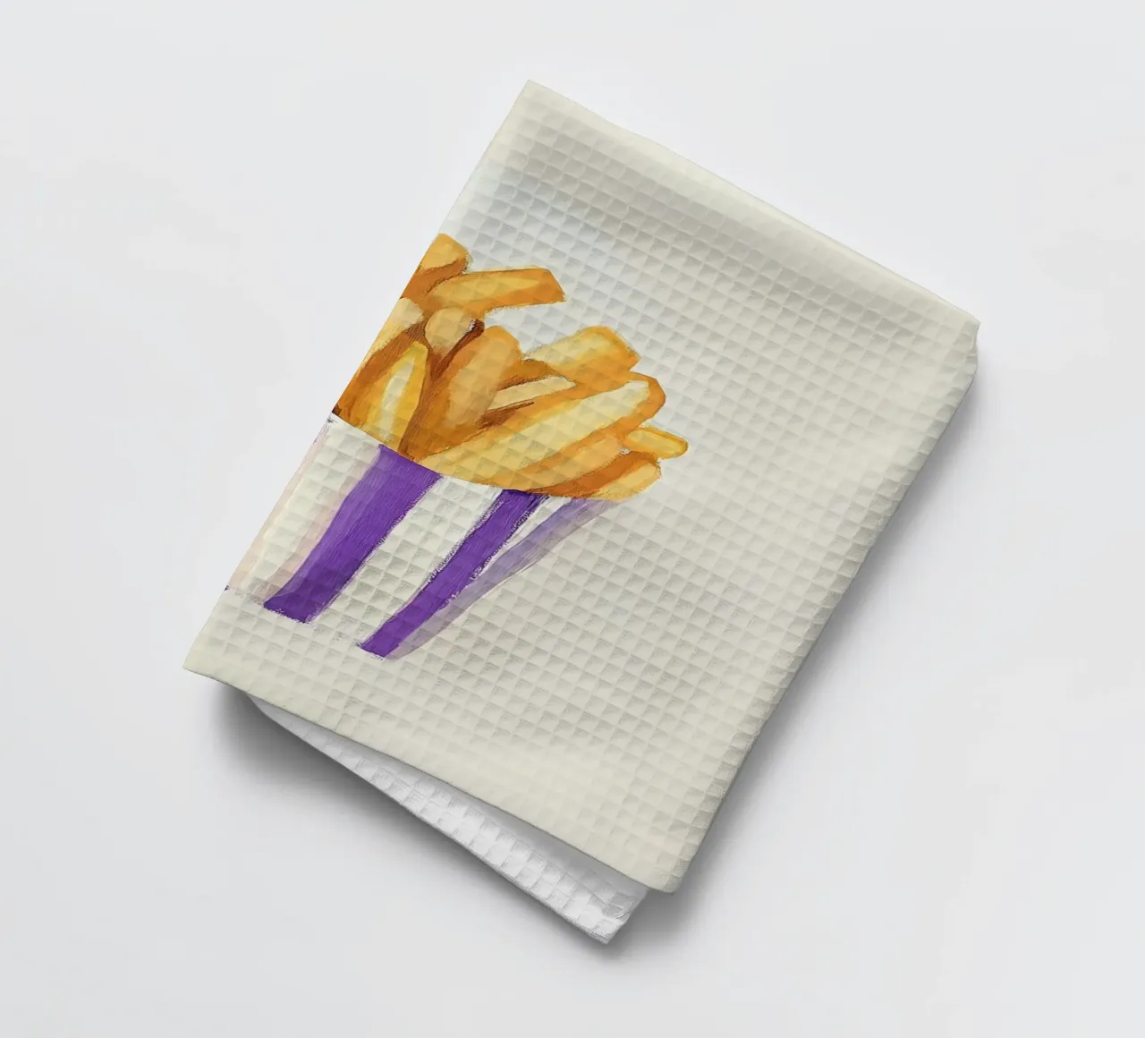 Frites avec lila Charme torchon de Carinaprint
