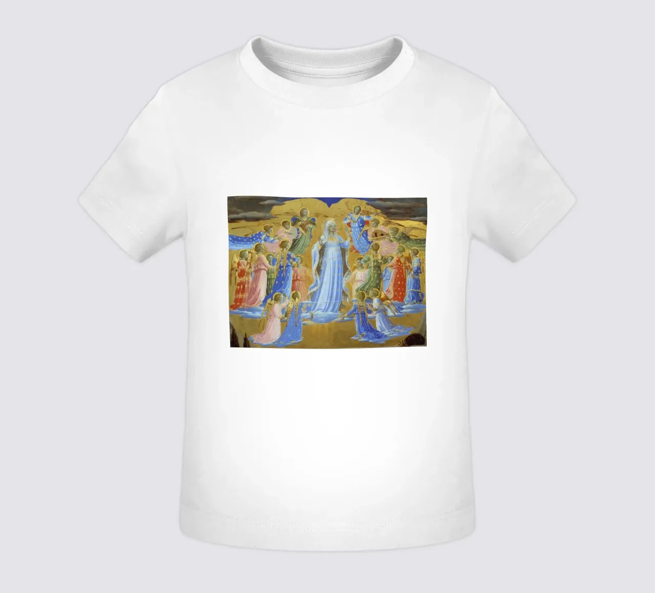 Fra Angelico (Guido di Pietro) The Dormition and Assumption maglietta neonato da Timeless Artworks