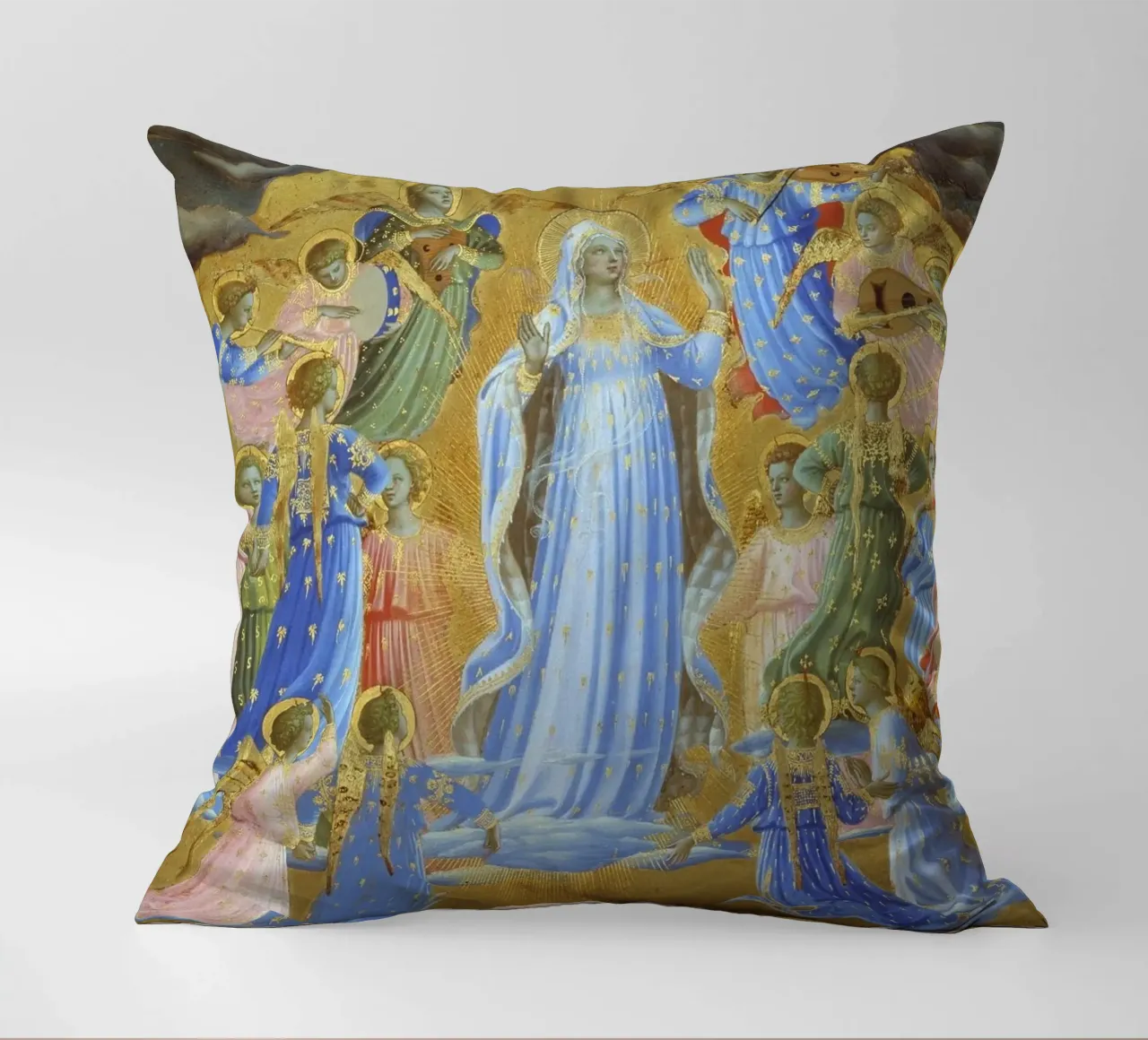 Fra Angelico (Guido di Pietro) The Dormition and Assumption cuscino da Timeless Artworks