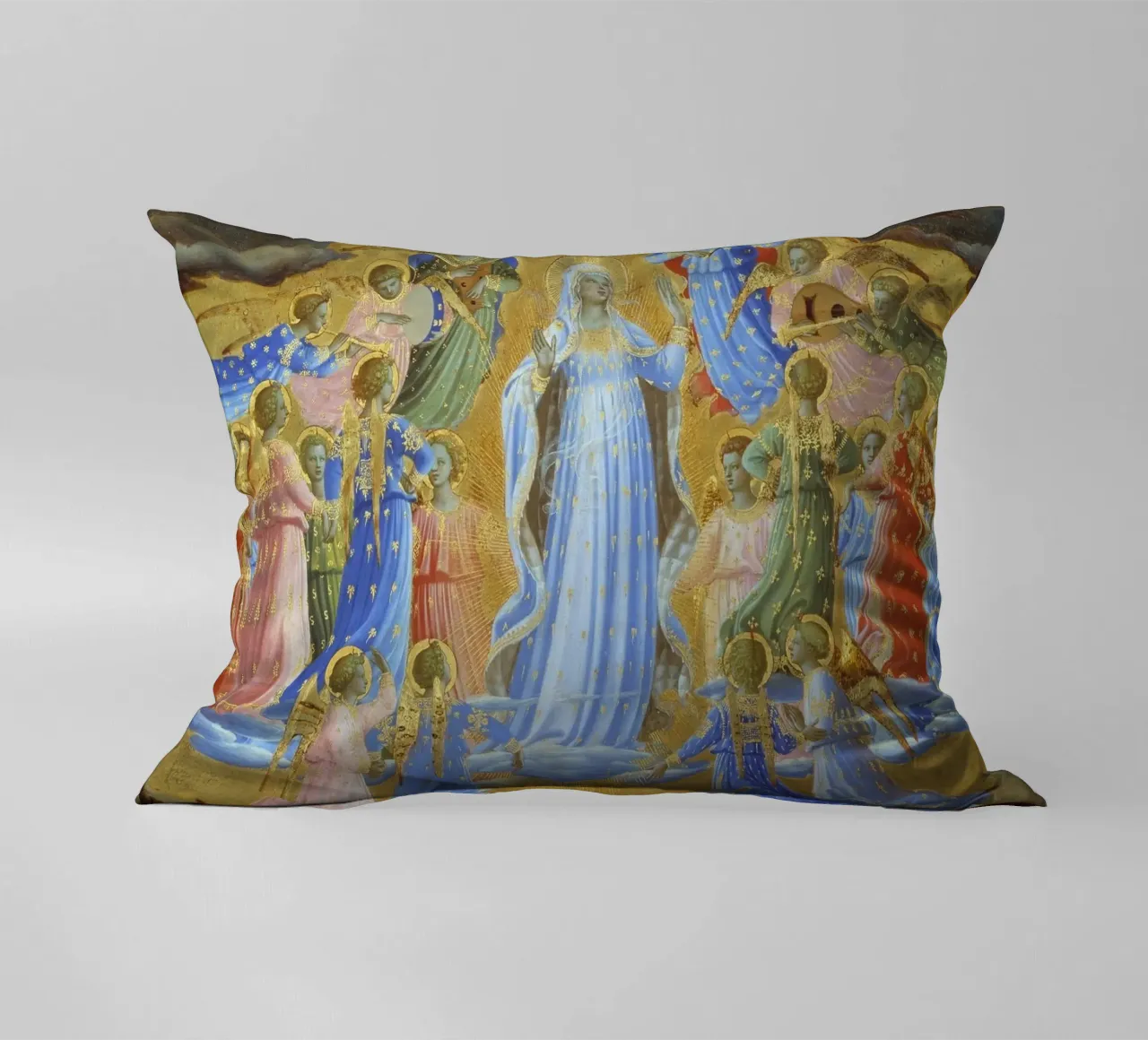 Fra Angelico (Guido di Pietro) The Dormition and Assumption cuscino da Timeless Artworks