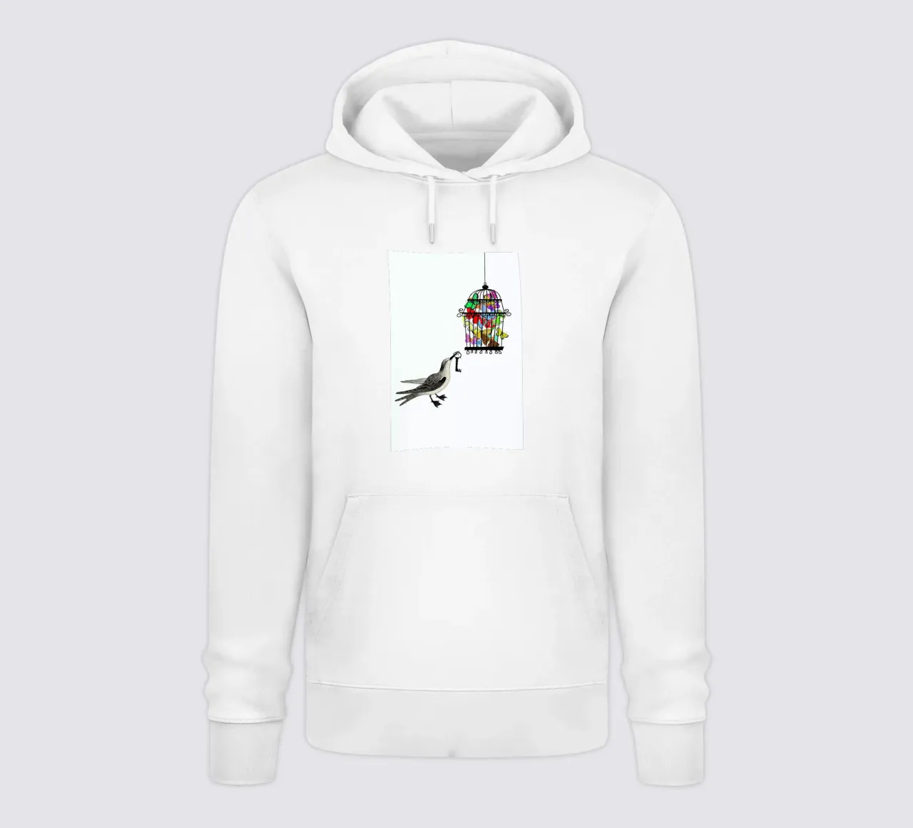 The bird has the key felpa con cappuccio da Rococco LA