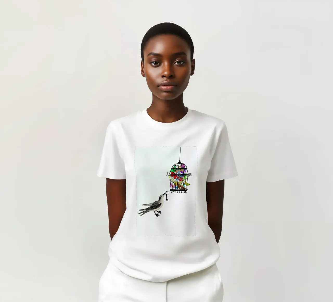 The bird has the key camiseta de Rococco LA