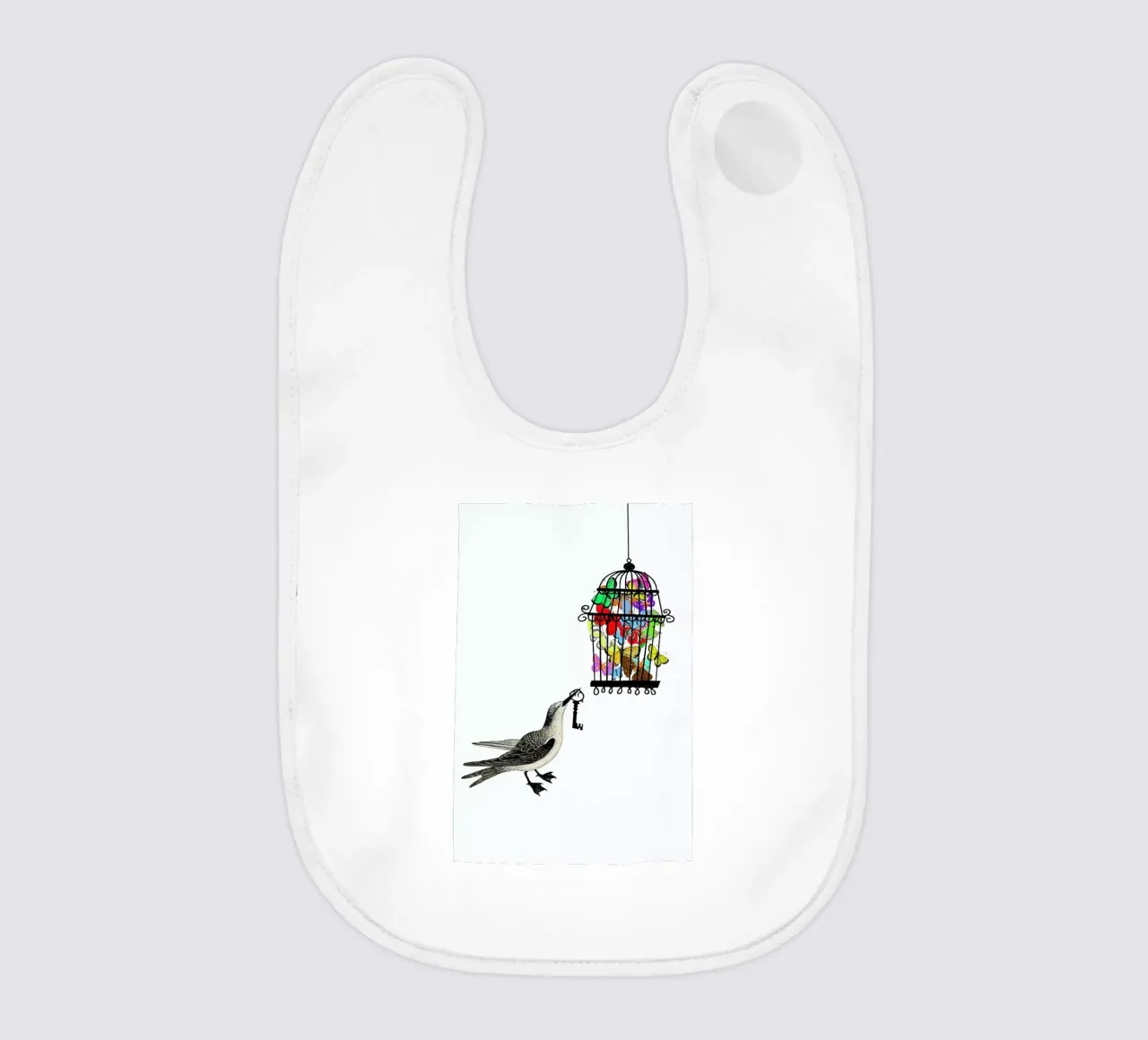 The bird has the key bavaglino da Rococco LA
