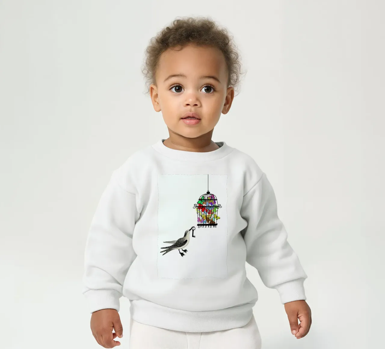 The bird has the key felpa neonato da Rococco LA