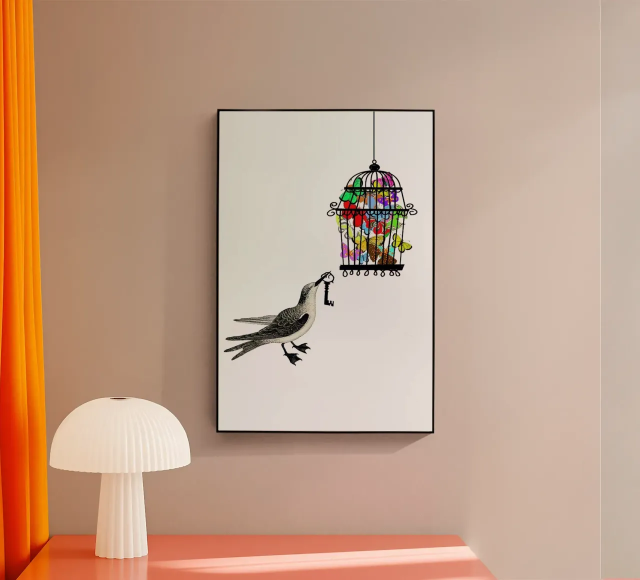 The bird has the key plexiglass da Rococco LA