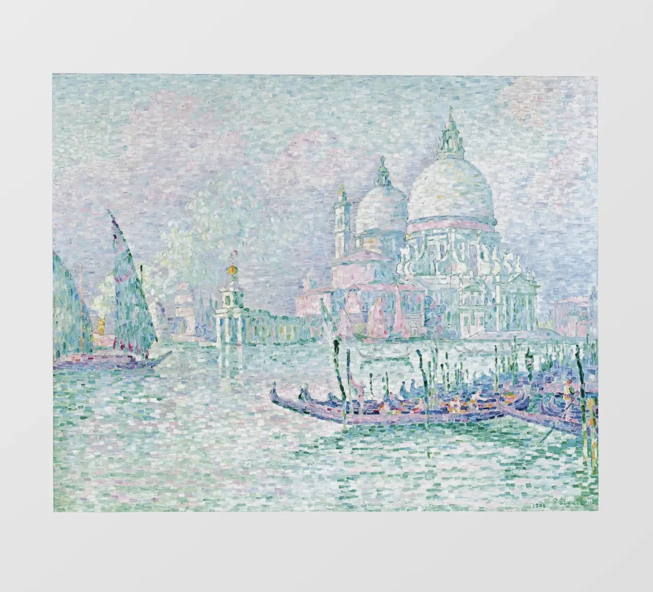 Paul Signac - Venise. La Salute Vert pellicola backlit da Timeless Artworks